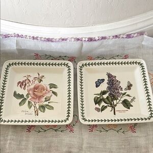 Portmeirion Botanic Roses and Garden Lilac Salad Plates